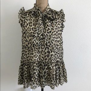 Kate Spade gorgeous silk/metallic top